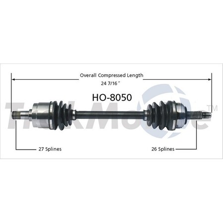 Surtrack Axle Cv Axle Shaft, Ho-8050 HO-8050